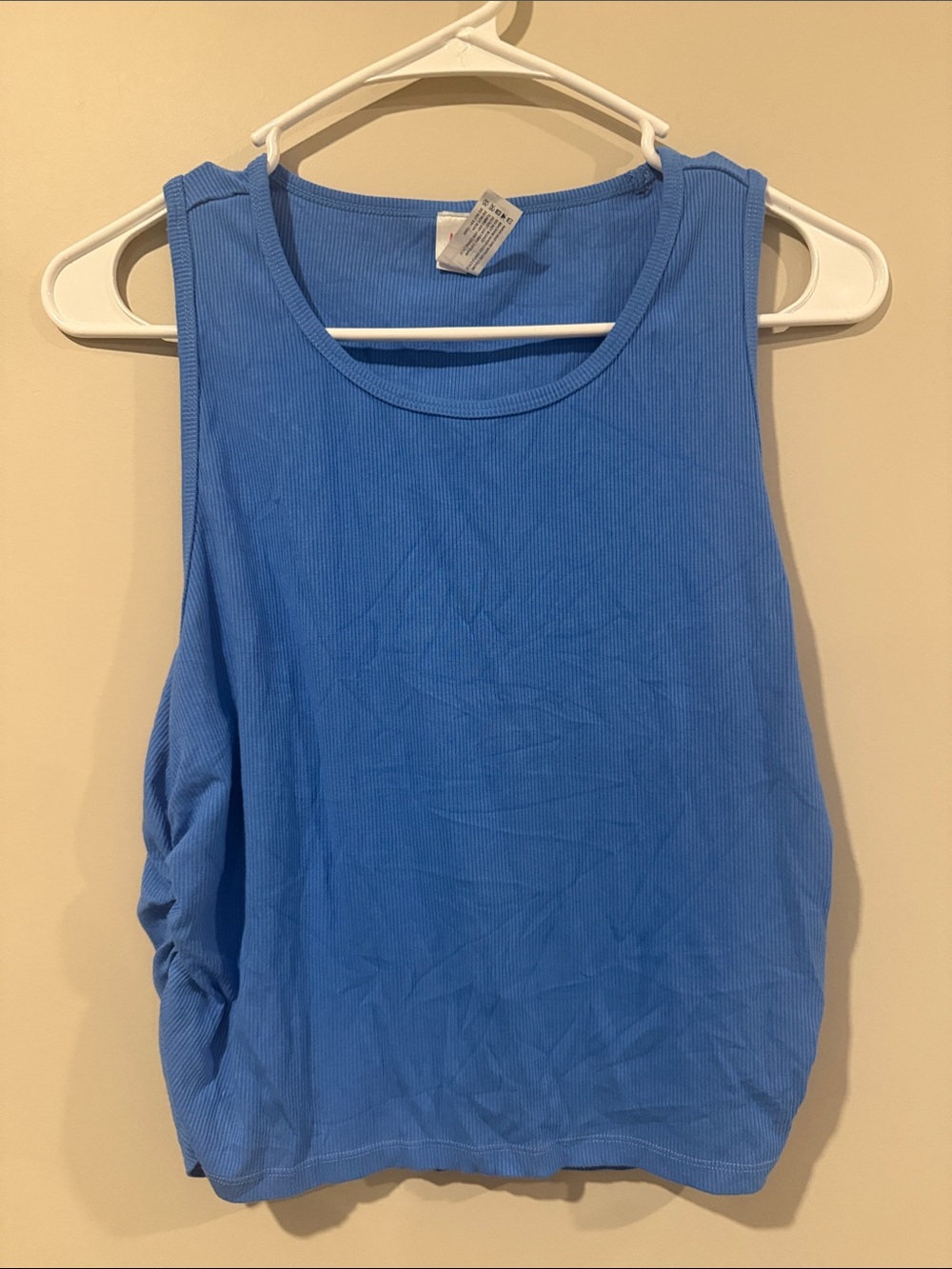 Yogalicious Sky Blue Ribbed Tank Top